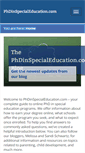 Mobile Screenshot of phdinspecialeducation.com